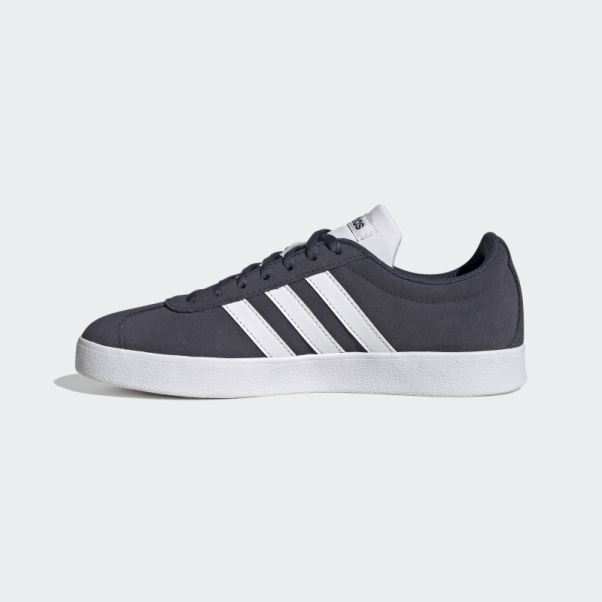 Chaussures Vl Court 2.0 En Daim Bleu Marine Adidas
