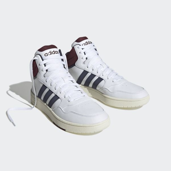 Adidas Hoops 3.0 Mid Classic Vintage Chaussures Blanc