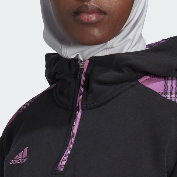 Adidas Pull à Capuche Hivernalisé Noir