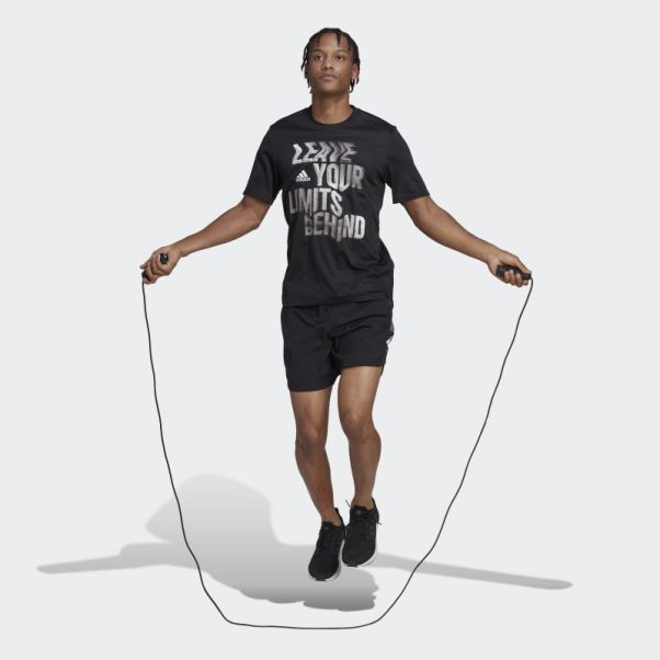 T-shirt D'entraînement à Slogan Adidas Conçu Pour Le Mouvement Aeroready Hiit Noir