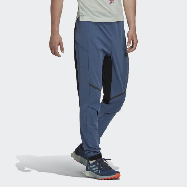 Pantalon De Trail Running Adidas Terrex Agravic Hybride Acier