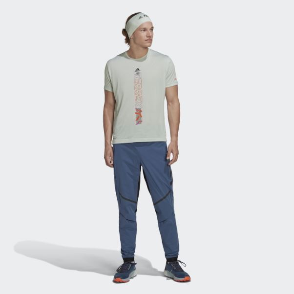 Pantalon De Trail Running Adidas Terrex Agravic Hybride Acier