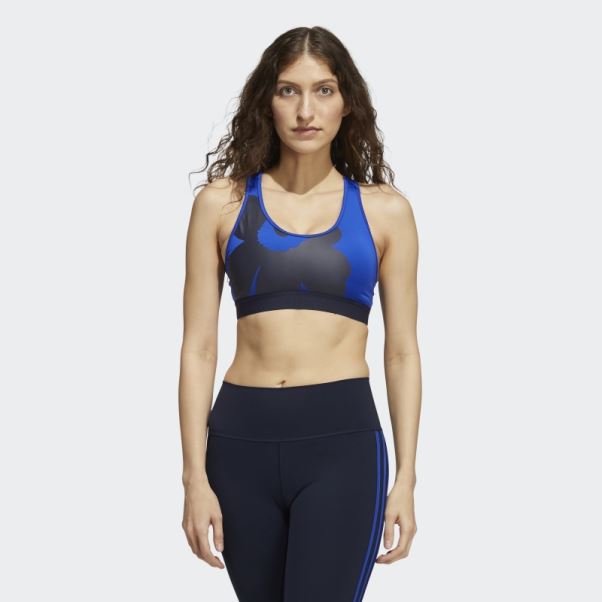 Soutien-gorge à Maintien Moyen Adidas Marimekko Croyez Ce Bleu Audacieux