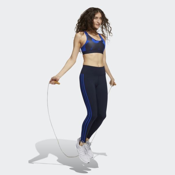 Soutien-gorge à Maintien Moyen Adidas Marimekko Croyez Ce Bleu Audacieux