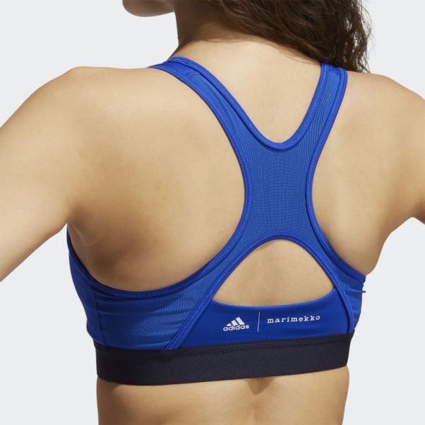Soutien-gorge à Maintien Moyen Adidas Marimekko Croyez Ce Bleu Audacieux