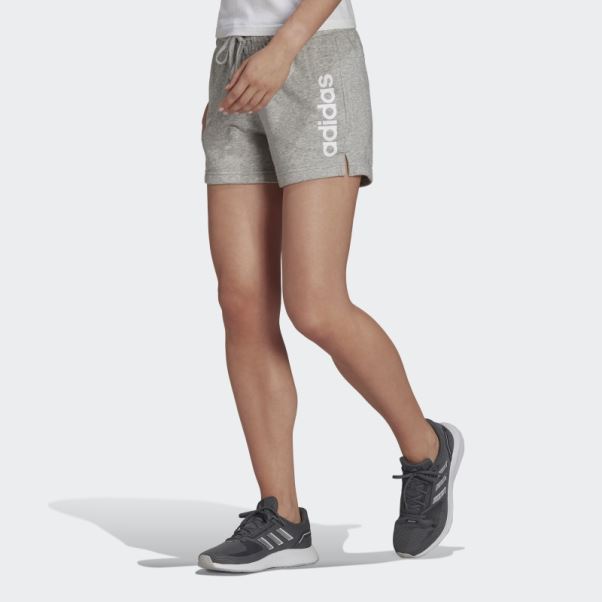 Short Adidas Essentials Slim Logo Gris Moyen