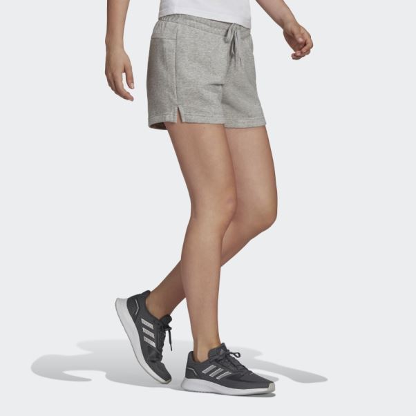 Short Adidas Essentials Slim Logo Gris Moyen