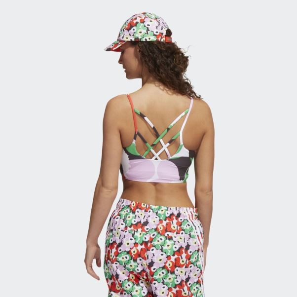 Soutien-gorge à Maintien Léger Adidas X Marimekko Orange Blaze