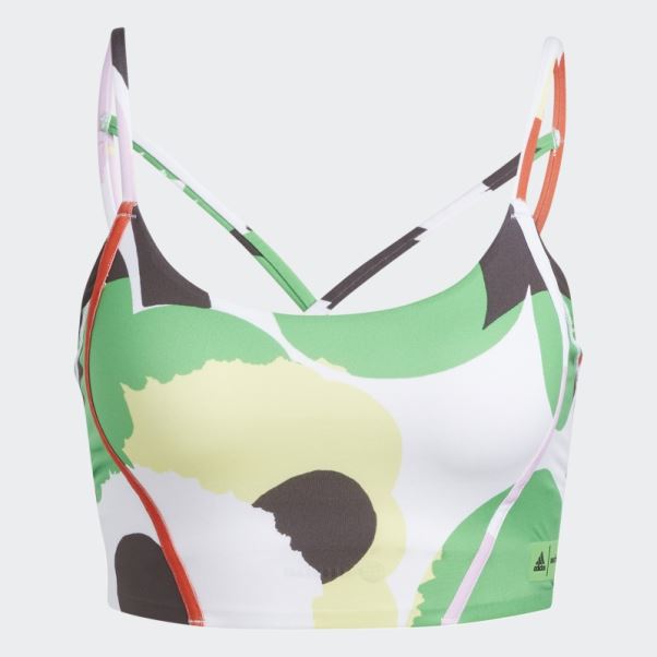 Soutien-gorge à Maintien Léger Adidas X Marimekko Orange Blaze