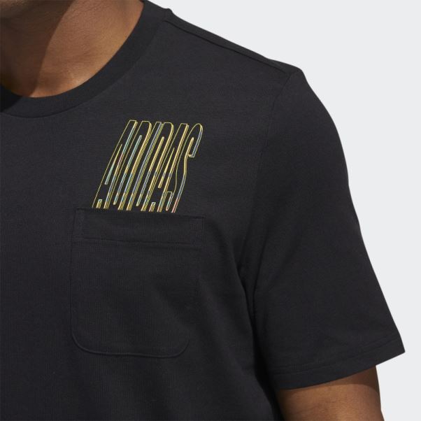 T-shirt à Poche Graphique Dynamic Sport Noir Adidas