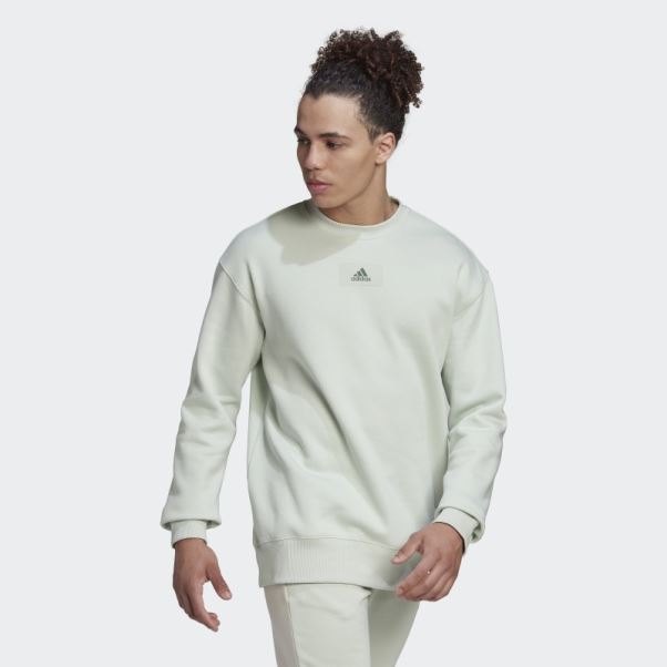 Sweat à épaules Tombantes En Molleton De Coton Essentials Feelvivid Adidas Vert