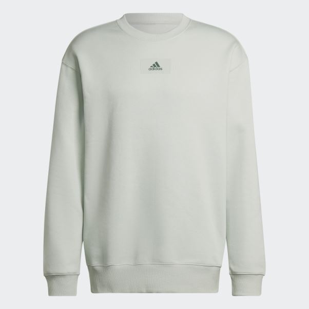 Sweat à épaules Tombantes En Molleton De Coton Essentials Feelvivid Adidas Vert