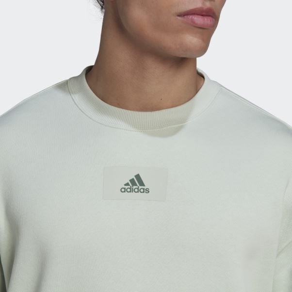 Sweat à épaules Tombantes En Molleton De Coton Essentials Feelvivid Adidas Vert