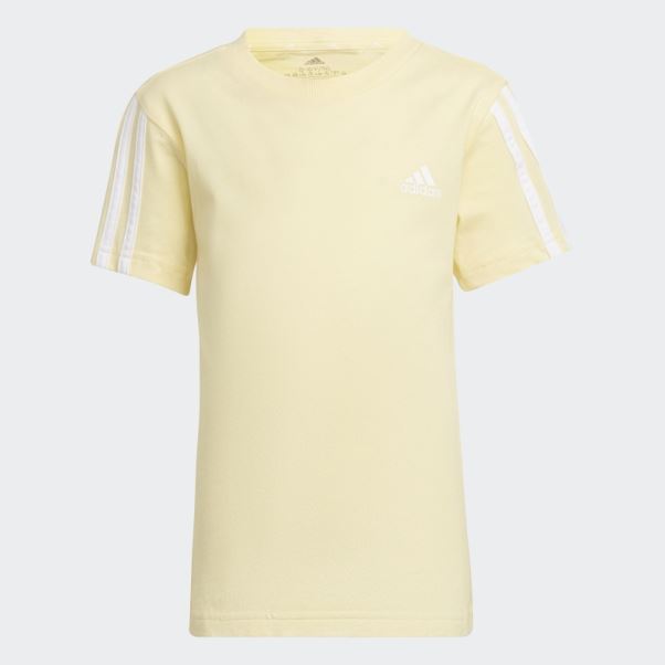T-shirt Adidas Essentials 3 Bandes Jaune