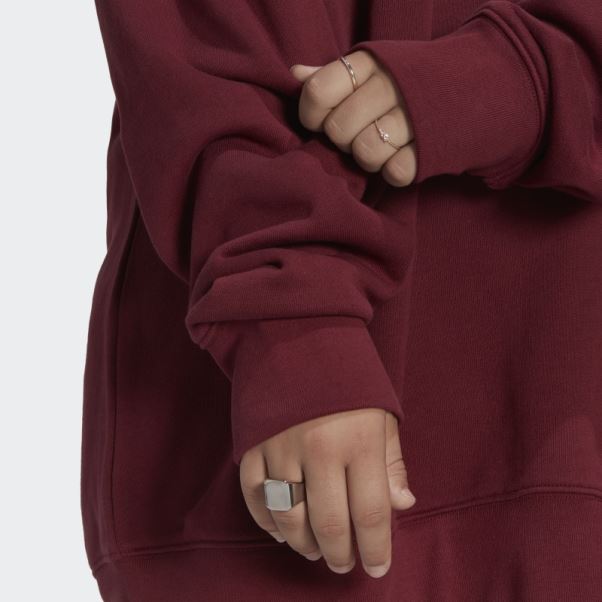 Sweat Adidas Trèfle Crew (taille Plus) Rouge