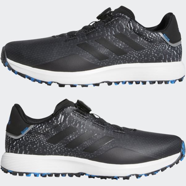 Adidas S2g Boa Large Chaussures De Golf Sans Crampons Noir