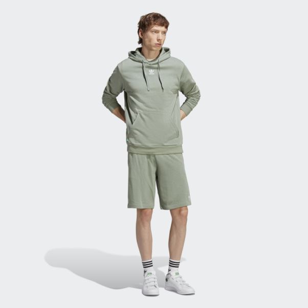 Sweat à Capuche Essentials+ Made With Hemp Vert Argent Adidas