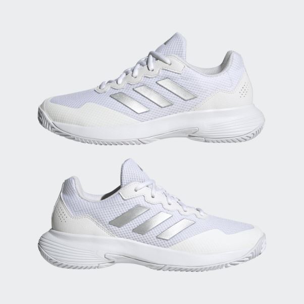 Adidas Gamecourt 2.0 Chaussures De Tennis Argent