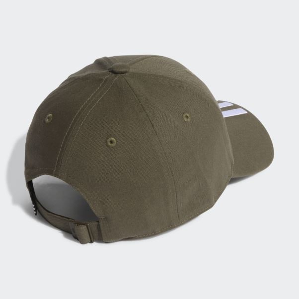 Casquette De Baseball En Sergé à 3 Bandes Adidas Olive