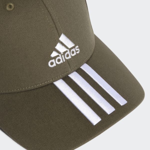 Casquette De Baseball En Sergé à 3 Bandes Adidas Olive