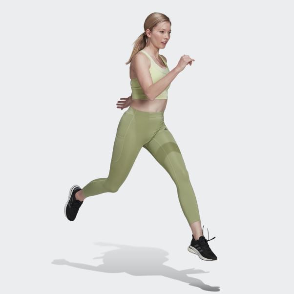 Legging Adidas Fastimpact Running 7/8 Citron Vert