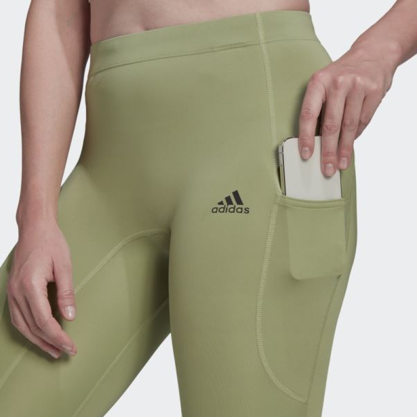 Legging Adidas Fastimpact Running 7/8 Citron Vert