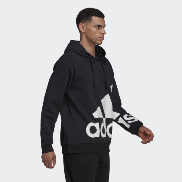Adidas Sweat à Capuche Logo Géant Adidas Essentials Noir