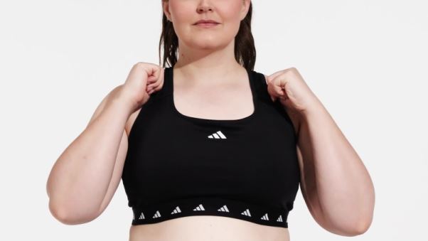 Soutien-gorge Techfit à Maintien Moyen Adidas Powerreact Training Noir (taille Plus)