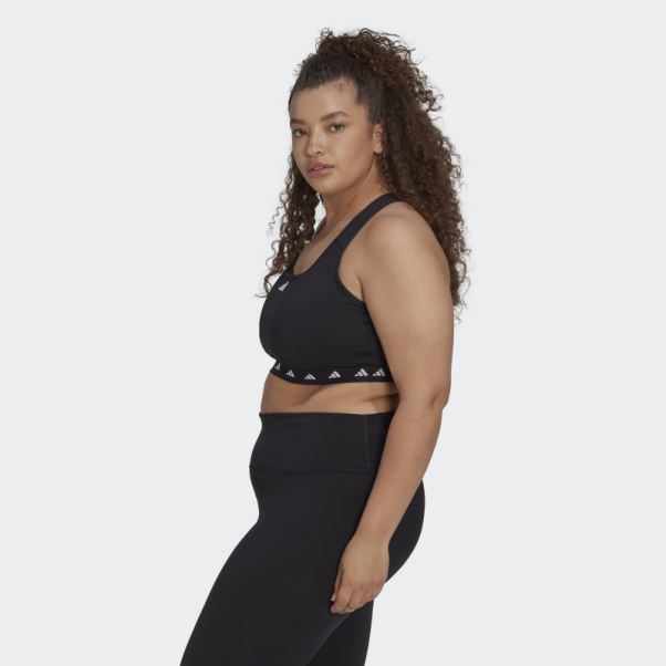 Soutien-gorge Techfit à Maintien Moyen Adidas Powerreact Training Noir (taille Plus)