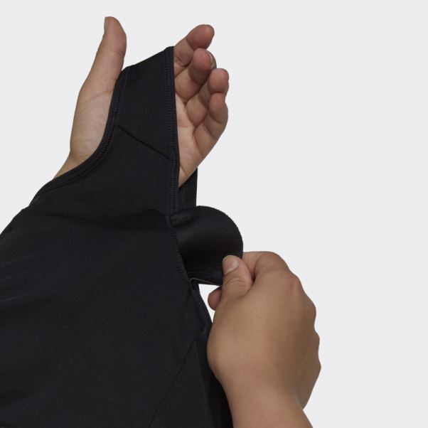 Soutien-gorge Techfit à Maintien Moyen Adidas Powerreact Training Noir (taille Plus)