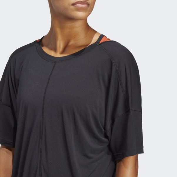 T-shirt Yoga Studio Surdimensionné Adidas Noir