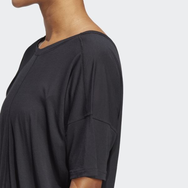 T-shirt Yoga Studio Surdimensionné Adidas Noir