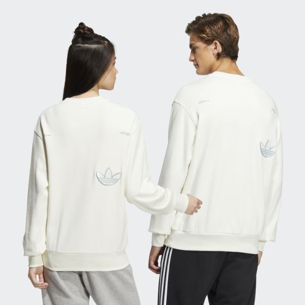 Sweat Adicolor Crew Blanc Adidas
