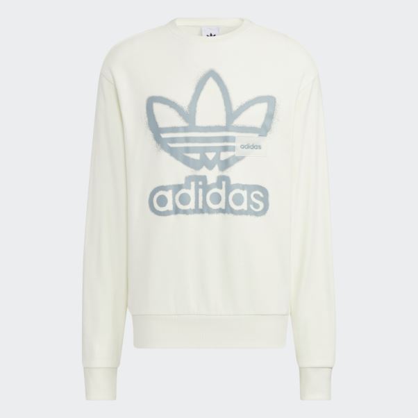 Sweat Adicolor Crew Blanc Adidas