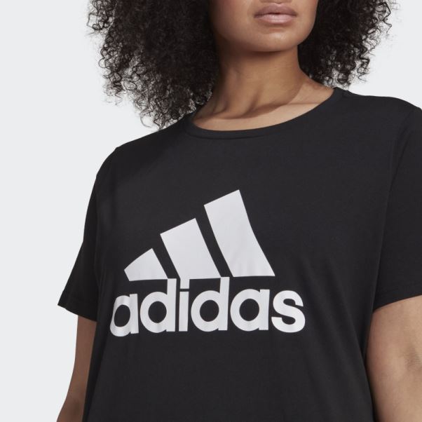 T-shirt à Logo Adidas Essentials Mode (taille Plus) Blanc