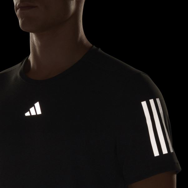 T-shirt Noir Chiné Adidas Own The Run Heather