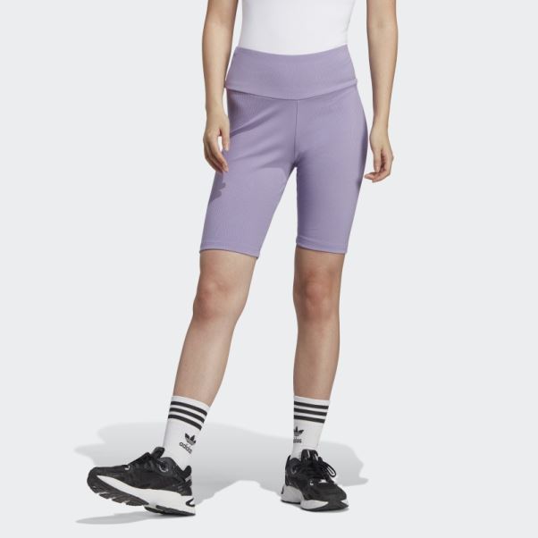 Leggings Courts Adicolor Essentials Lilas Adidas