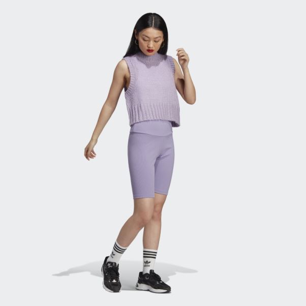Leggings Courts Adicolor Essentials Lilas Adidas