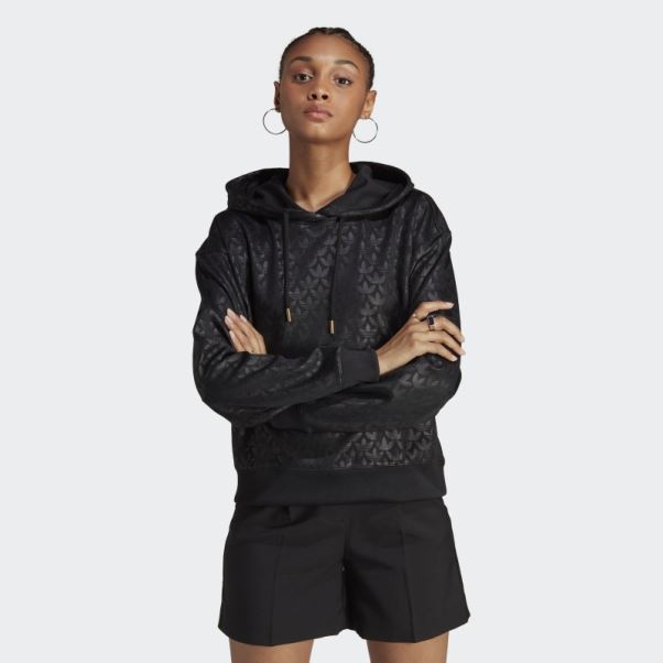 Sweat à Capuche Logo Adidas Noir