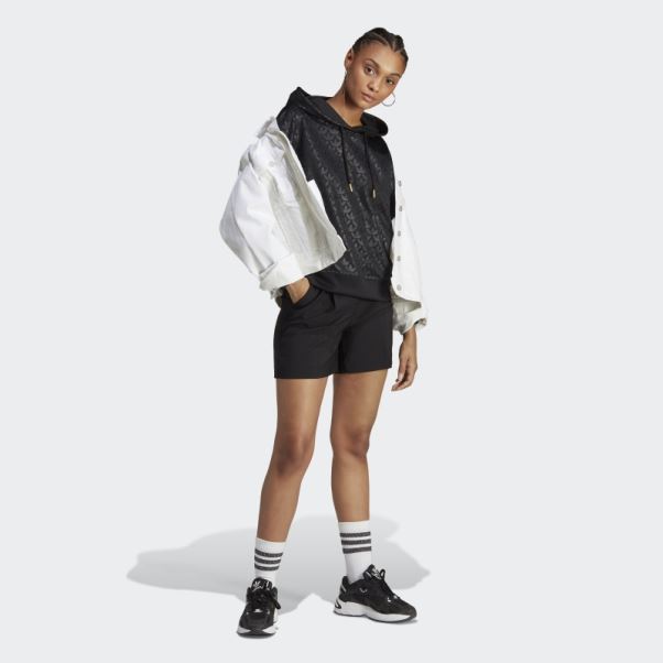 Sweat à Capuche Logo Adidas Noir