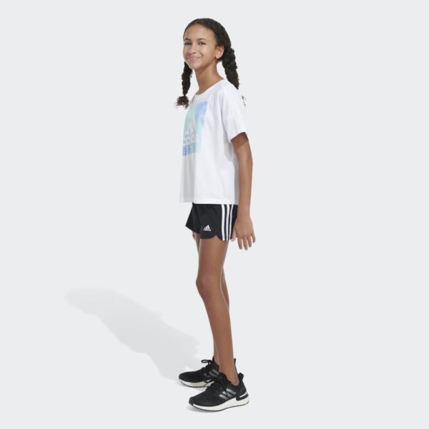 T-shirt Loose Box Adidas Blanc