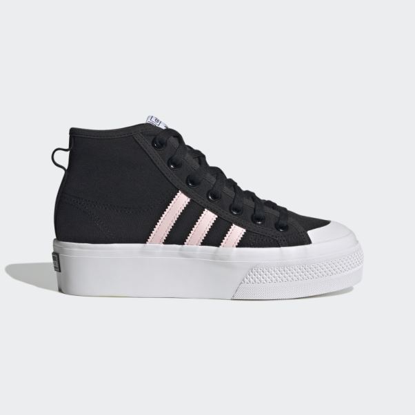 Adidas Noir Nizza Platform Mid Chaussures