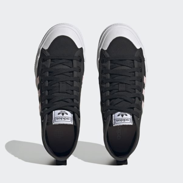 Adidas Noir Nizza Platform Mid Chaussures