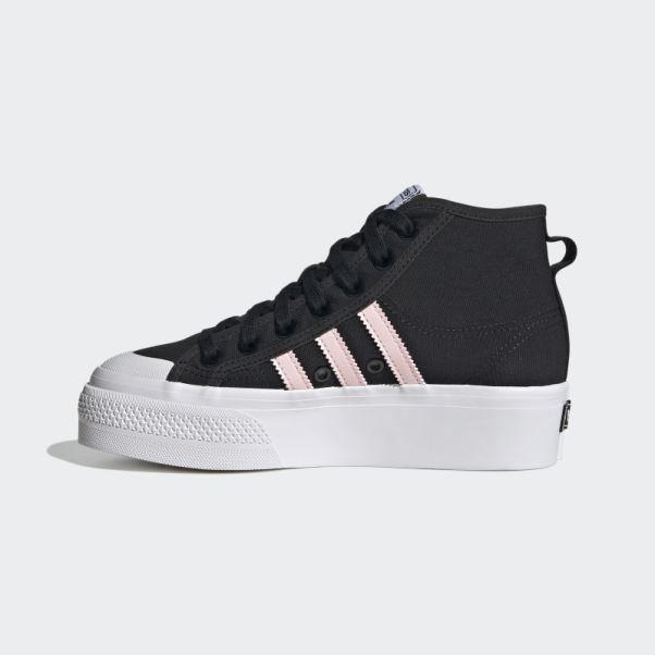 Adidas Noir Nizza Platform Mid Chaussures