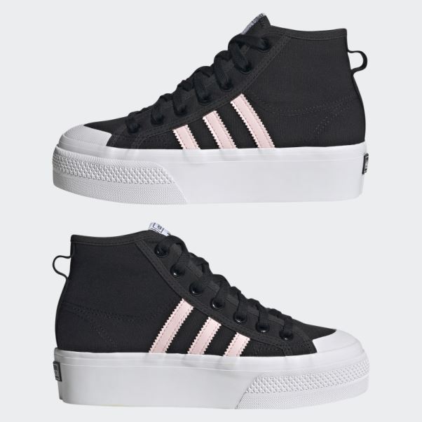 Adidas Noir Nizza Platform Mid Chaussures