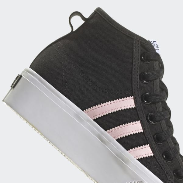 Adidas Noir Nizza Platform Mid Chaussures