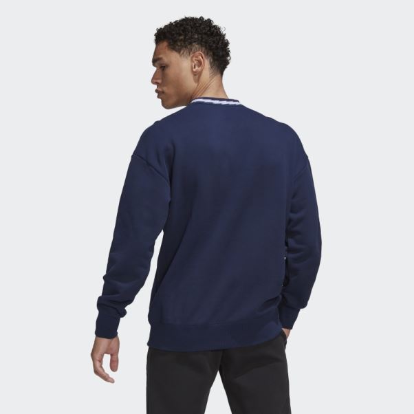 Sweat Adidas Bleu Marine Arsenal Lifestyler Crew