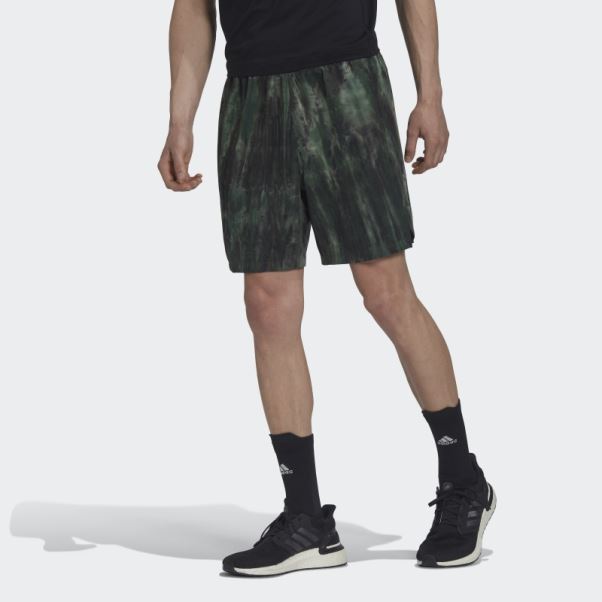 Short D'entraînement Spray Dye Vert Oxyde Adidas