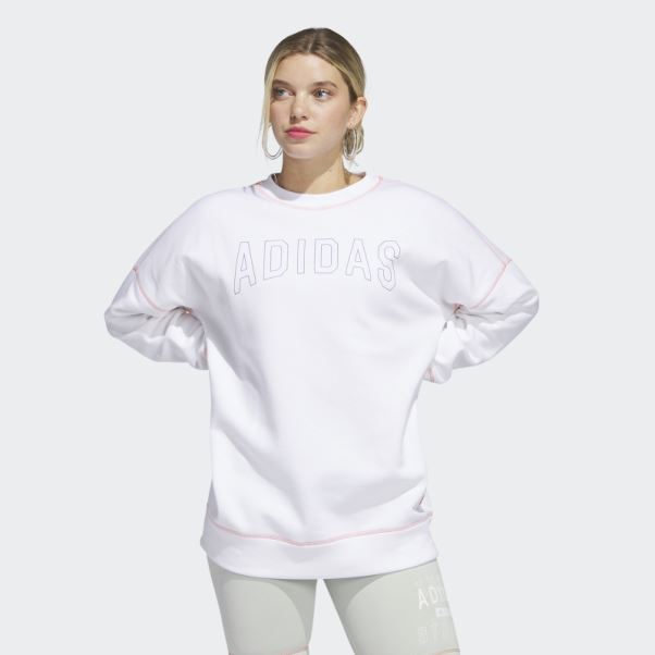 Sport Statement Sweat Boyfriend Crew Blanc Adidas