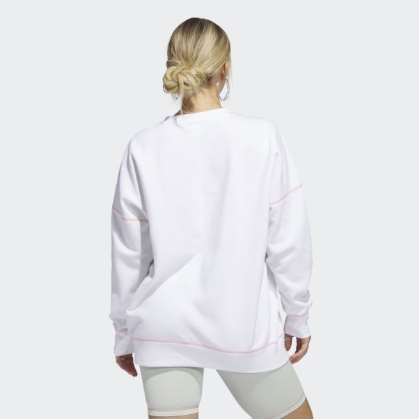 Sport Statement Sweat Boyfriend Crew Blanc Adidas